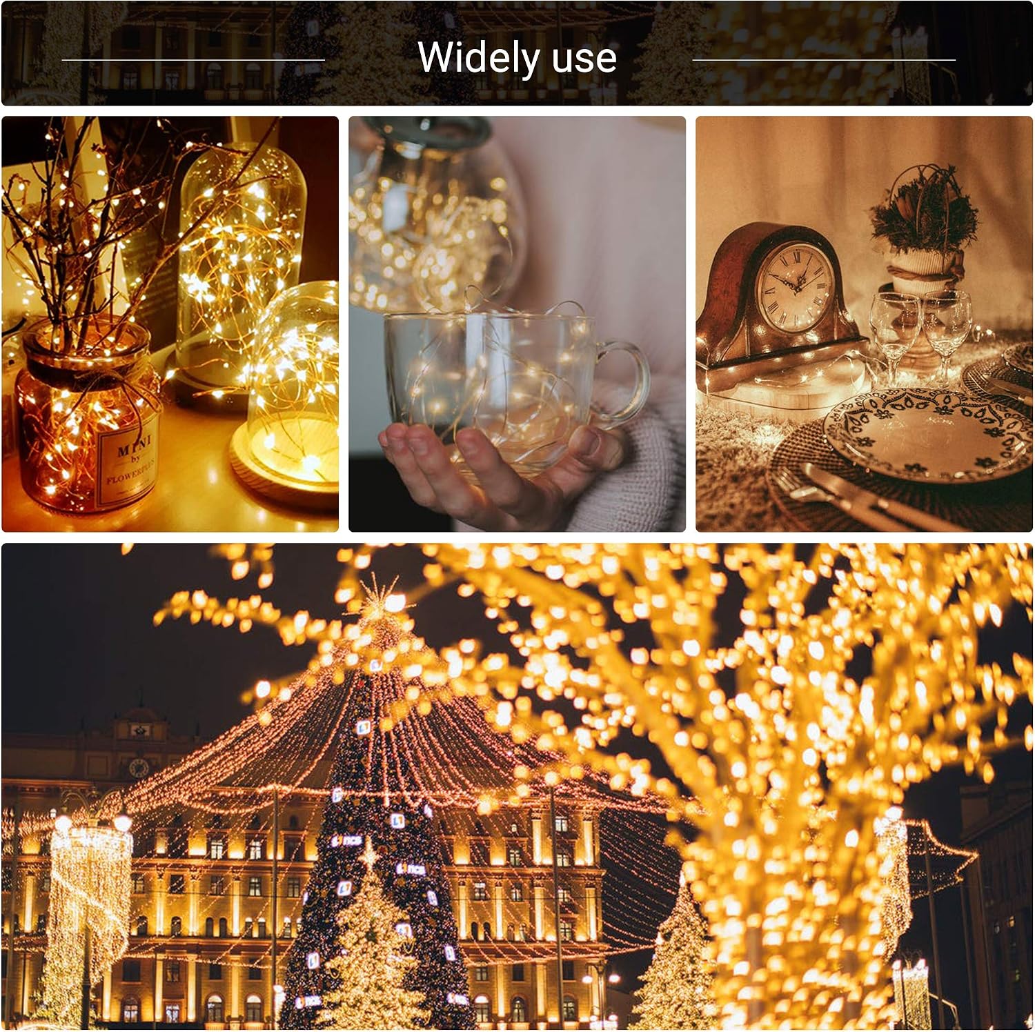 MAEXUS Solar String Lights Outdoor, 72 Ft 200 LED Solar Fairy Lights Outdoor with 8 Modes, Christmas String Lights Solar Powered Waterproof for Christmas Patio Yard Trees Wedding (Warm White)