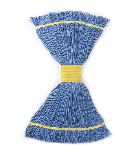 Miniatura 5 de MATTHEW CLEANING PRODUCTS Paquete de 12 cabezales de fregona de algodón de grado comercial, repuesto de trapeador de cuerda resistente, diadema de 6