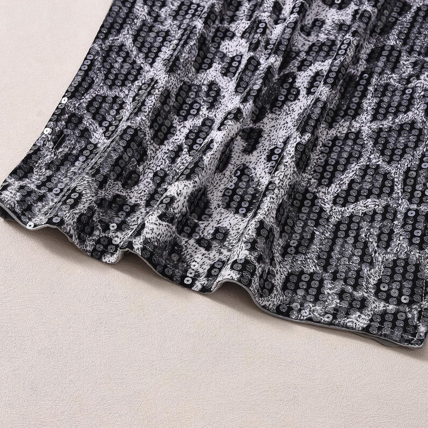 Women Sexy Sequin Spaghetti Strap V Neck Bodycon Dress Sparkly Formal Wedding Cocktail Dress - Image 6