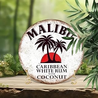 Malibu Rum Metal Tin Sign are Poster Wall Decor New 8"x8"