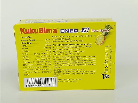Sido Muncul Kuku Bima Ener-G! Energy Drink Powder (Pineapple)