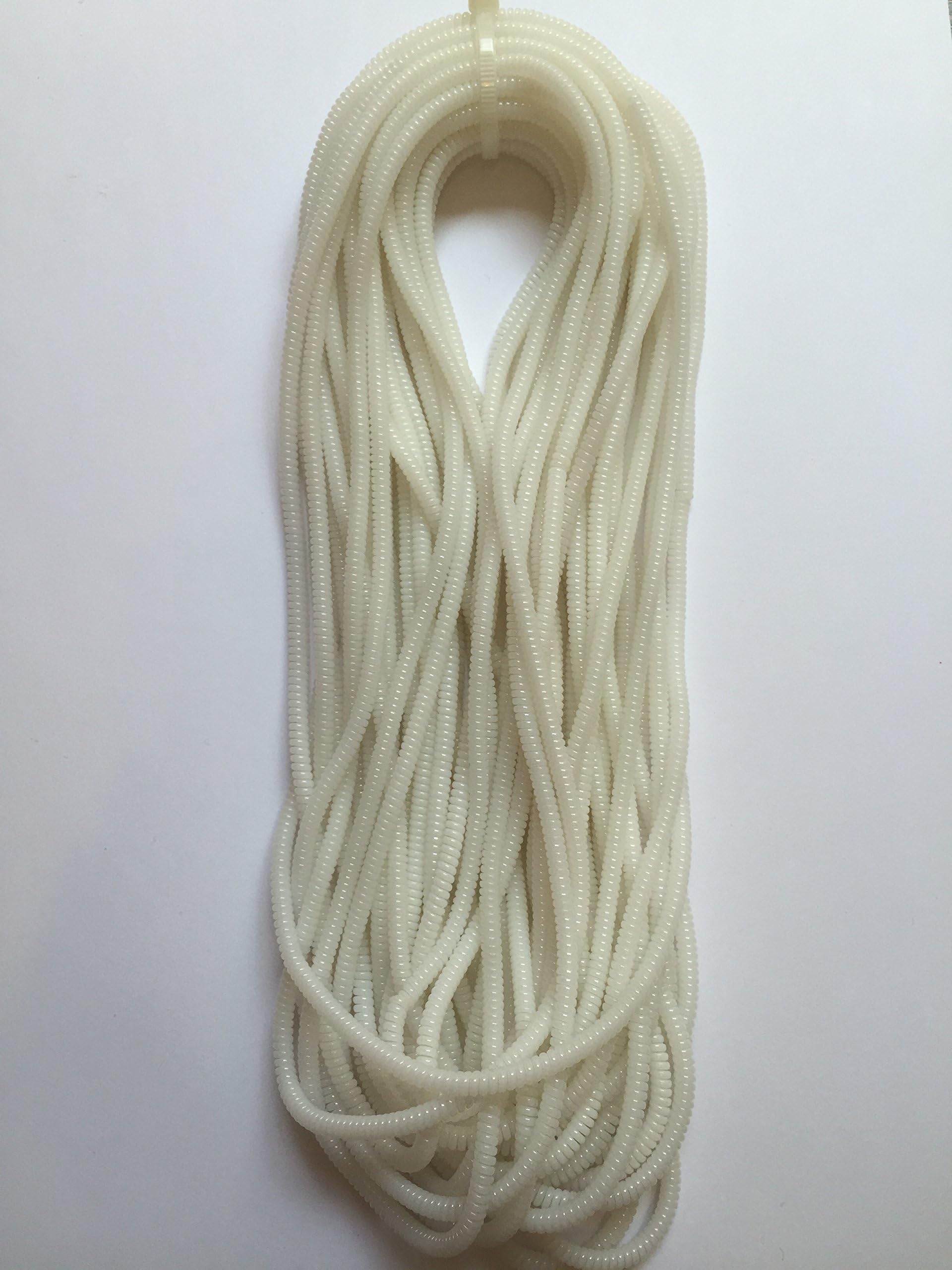 Set of 4 Spiral Cord Protectors for Cell Phone Charger Cables, Tablet Charger Cables and Earphone Cords (White)