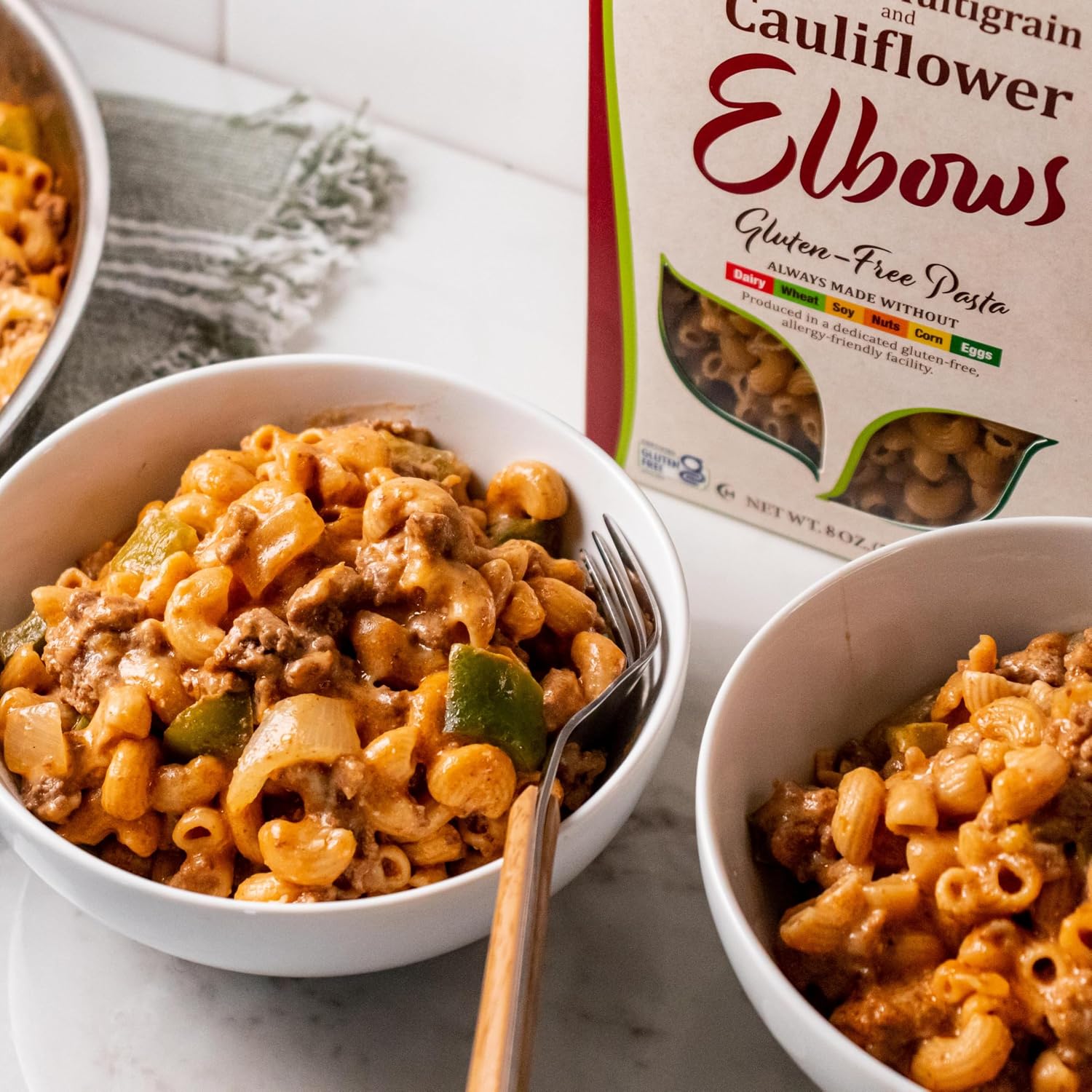 NOW, Living NOW, NOW Natural Foods, Organic Multigrain and Cauliflower Elbows Gluten Free Pasta, Made Without Dairy, Wheat, Soy, Nuts, Corn or Eggs, 8 oz (Pack of 2) image 3