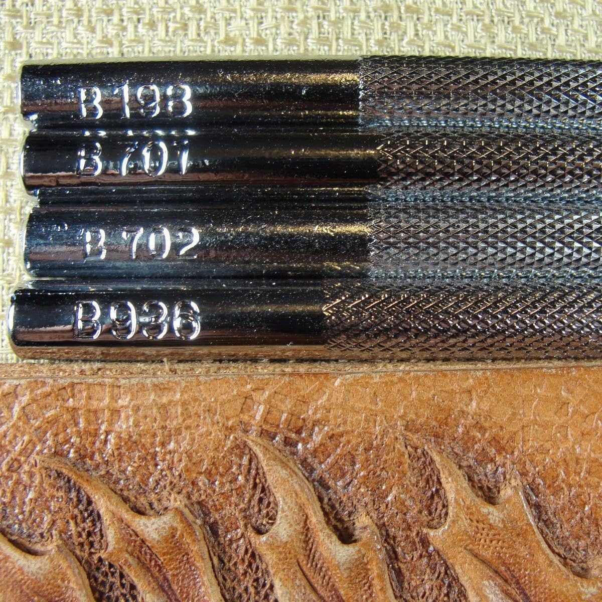 Checkered Beveler Stamps, Set of 4, Craft Japan Leather Stamping Tools
