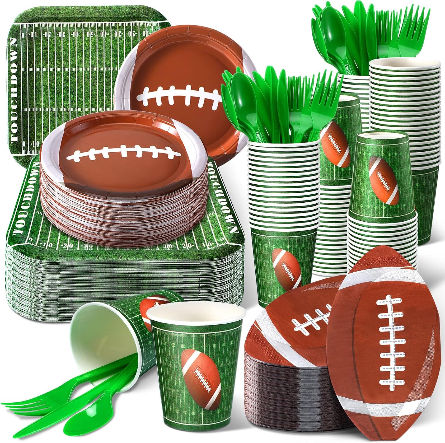 Dandat 350 Pcs Football Party Decorations Football