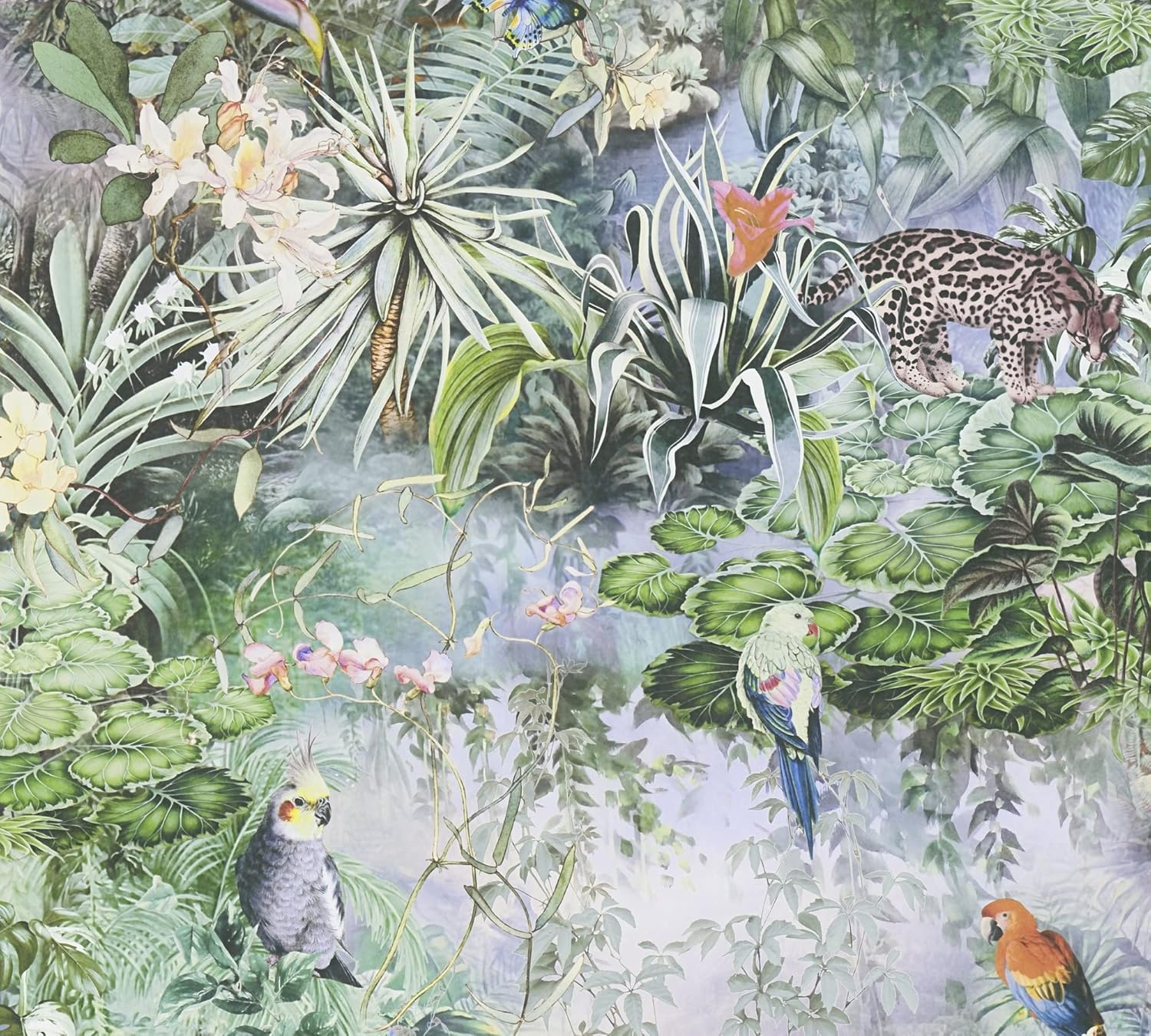 AS Creation Hollis White Tropical Wallpaper, AS381787
