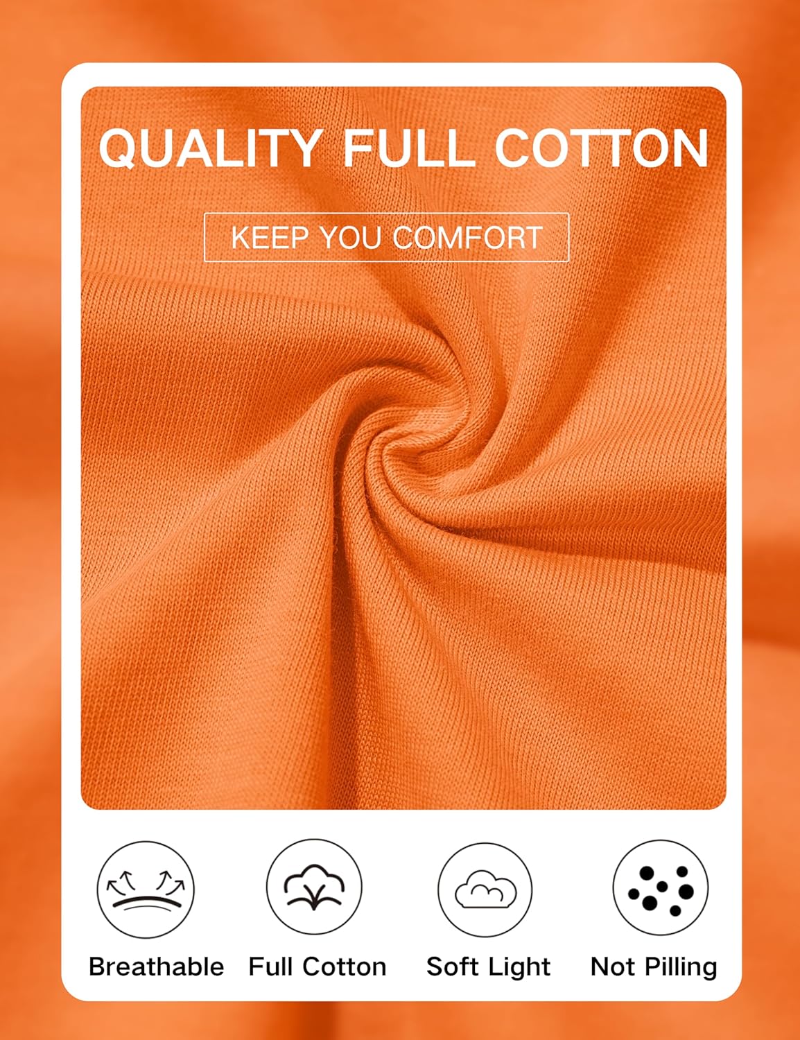 YUCOLEN Women's Cotton Long Sleeve Shirts Crewneck Cotton Basic T-Shirt Solid Color Soft Comfy Casual Tops Tees for Women - Image 7