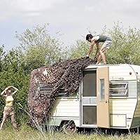 Vista 7 de Red de Camuflaje Red de Camuflaje 20x20 10x20 10x10 Rollo a Granel Lona de Camuflaje de Arpillera Red de Sombra para Puesto de Caza Cumpleaños