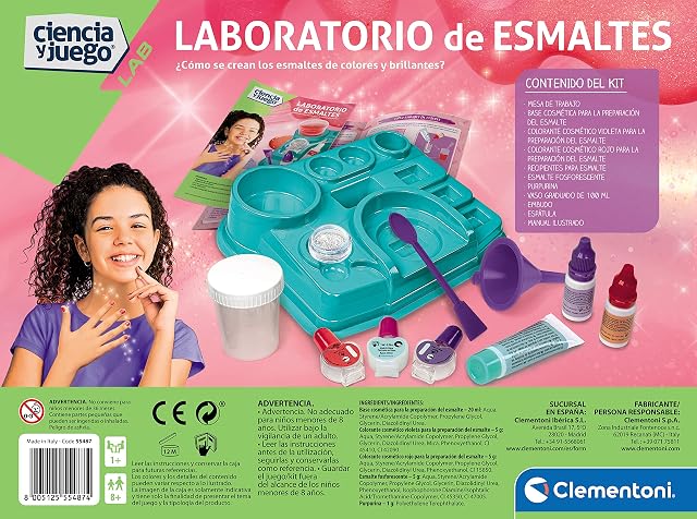Foto 4 de 4 de Clementoni, Laboratorio de esmaltes, Juego Educativo de Ciencias, Taller experimentos cosmética