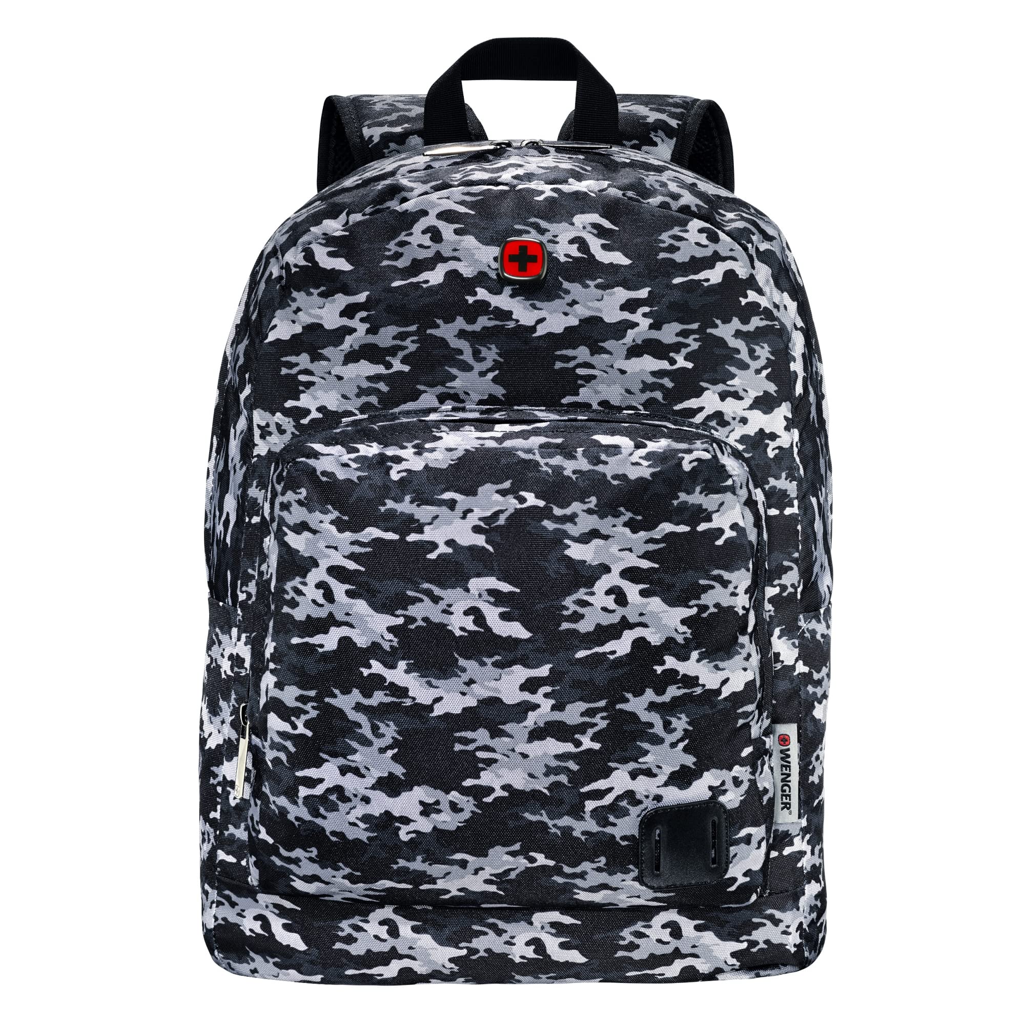 WENGER CRANGO 16 Inch Laptop Backpack with Organizer for essentials, Dedicated patch for a bicycle light in Black Camo (27 Litre)-blend of style & function, Swiss designed, 612031 (B093BLDNTP) Amazon Price History, Amazon Price Tracker