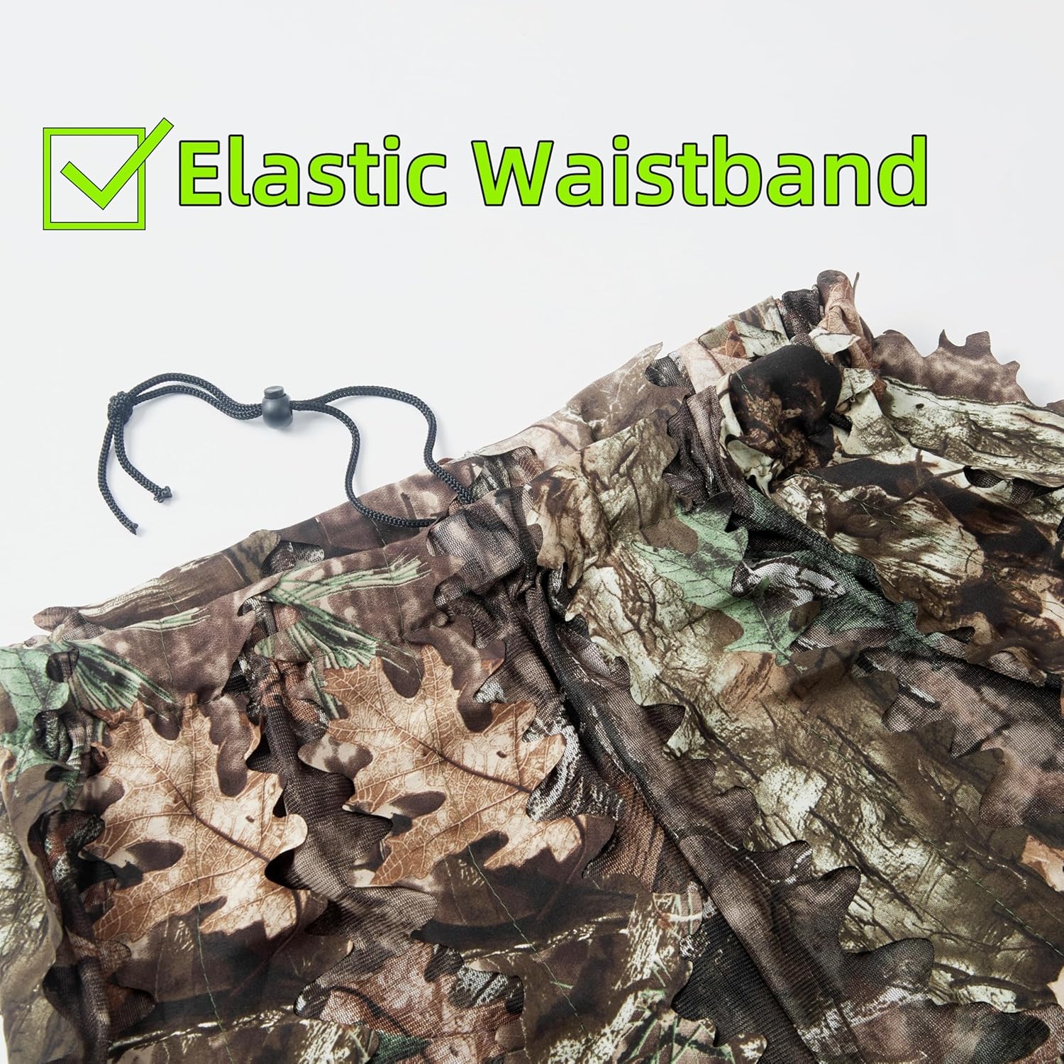 Ghillie Suit, 3D Leafy Camo Ghilly Suit for Hunting, Airsoft, Paintball Game, Costume, Outdoor Camouflage