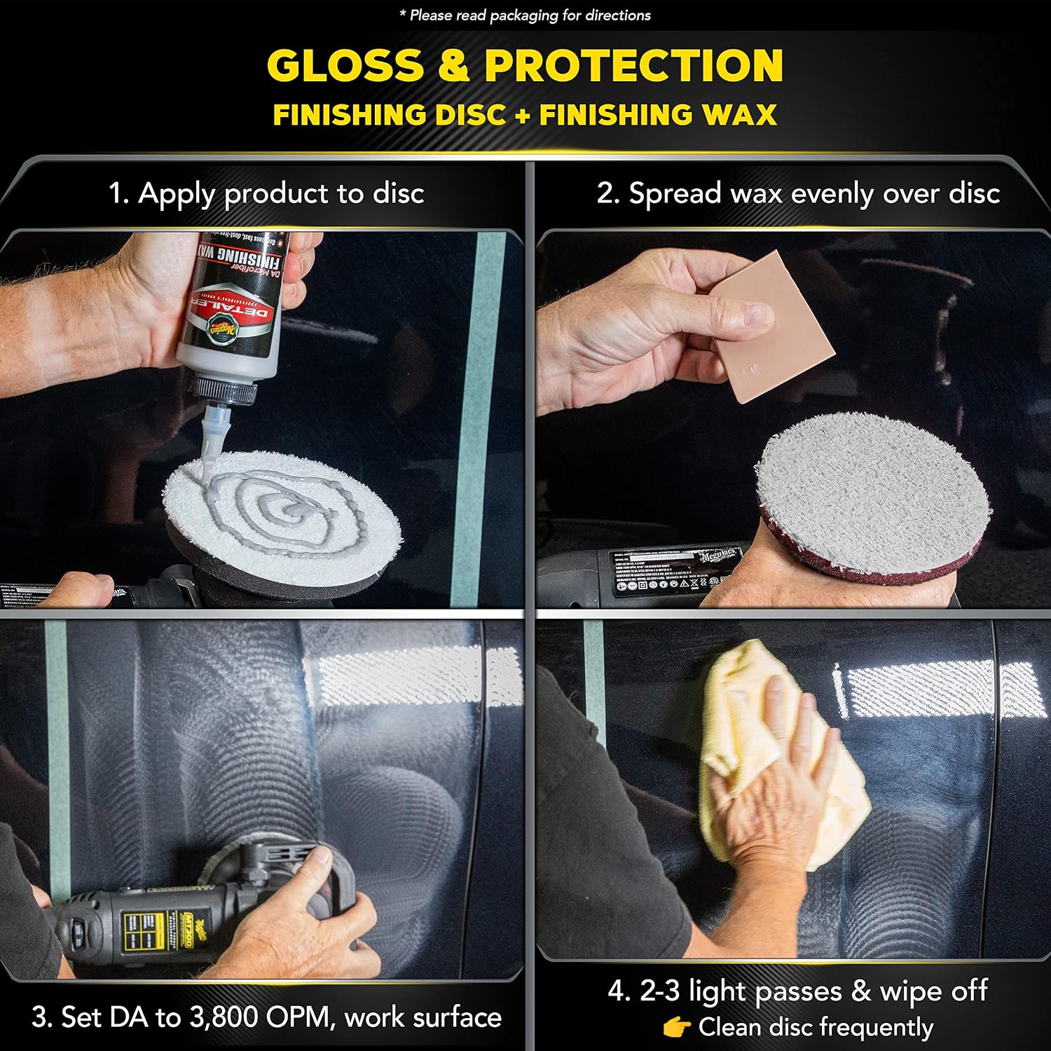 Meguiar's DA Microfiber Correction System 5" Starter Kit, Complete Paint Correction Kit with Cutting Discs, Backing Plate, Correction Compound, Finishing Wax, and More