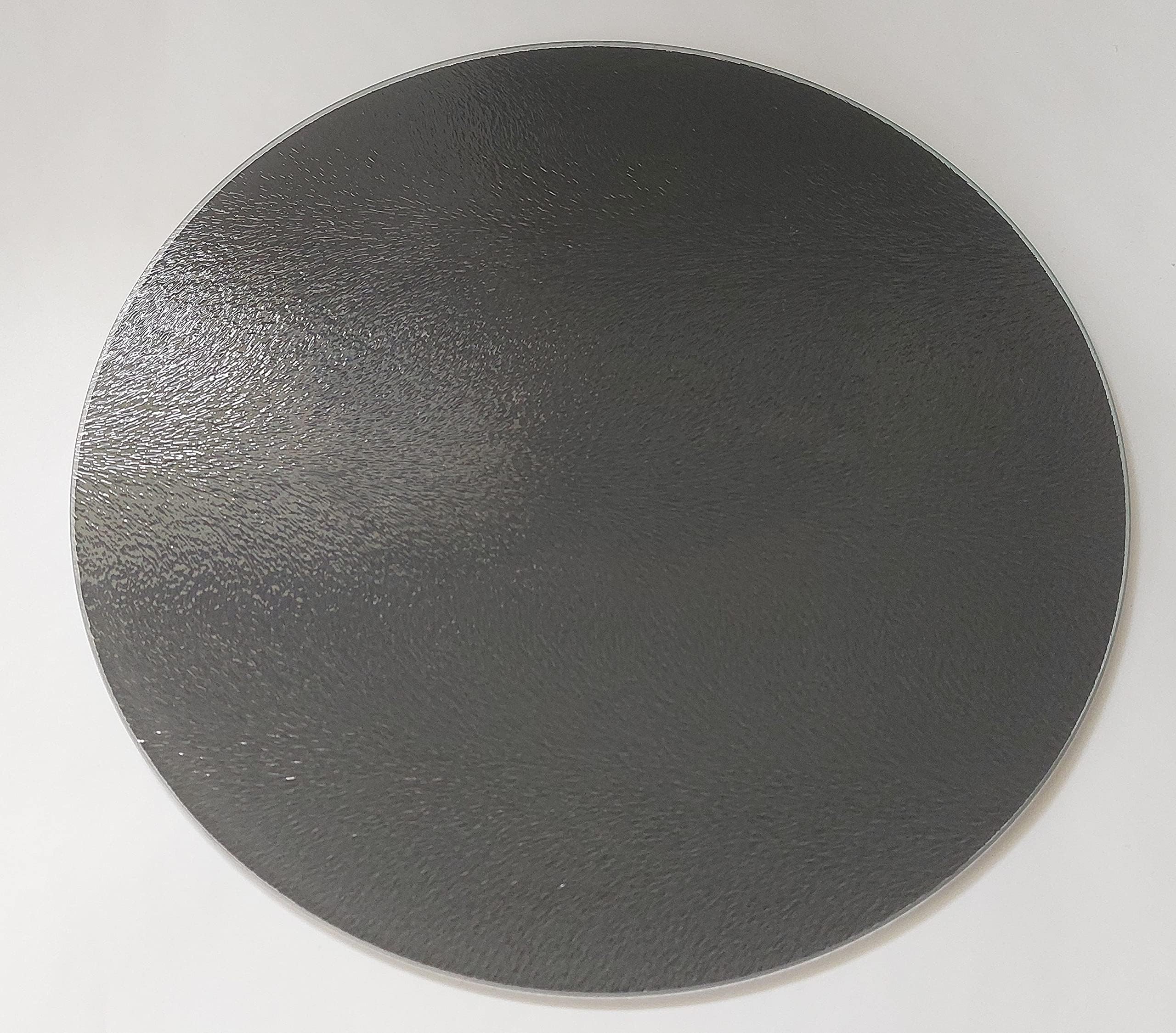 Circular Glass Worktop Saver - Charcoal Grey - 30cm Diameter