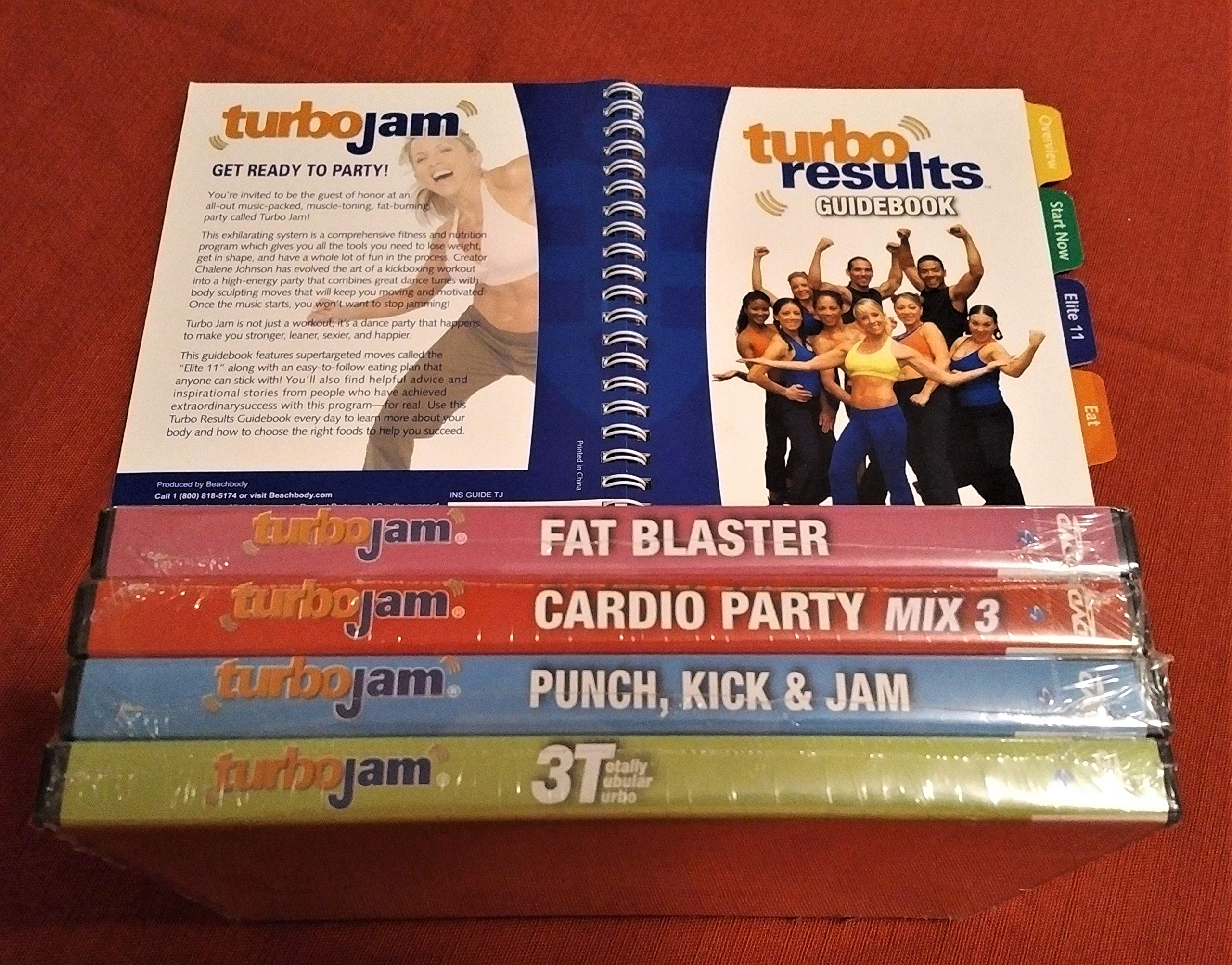 Turbo Jam Maximum Results 4 DVD Set - Fat Blast, Cardio Party Mix 3, Punch Kick & Jam, & 3 Totally Tubular Turbo