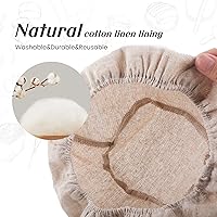 Vista 4 de Joyyy Cestas a prueba de pan de masa madre con forro, cuenco de masa para hacer pan y hornear, cuadrado, 8.5 pulgadas