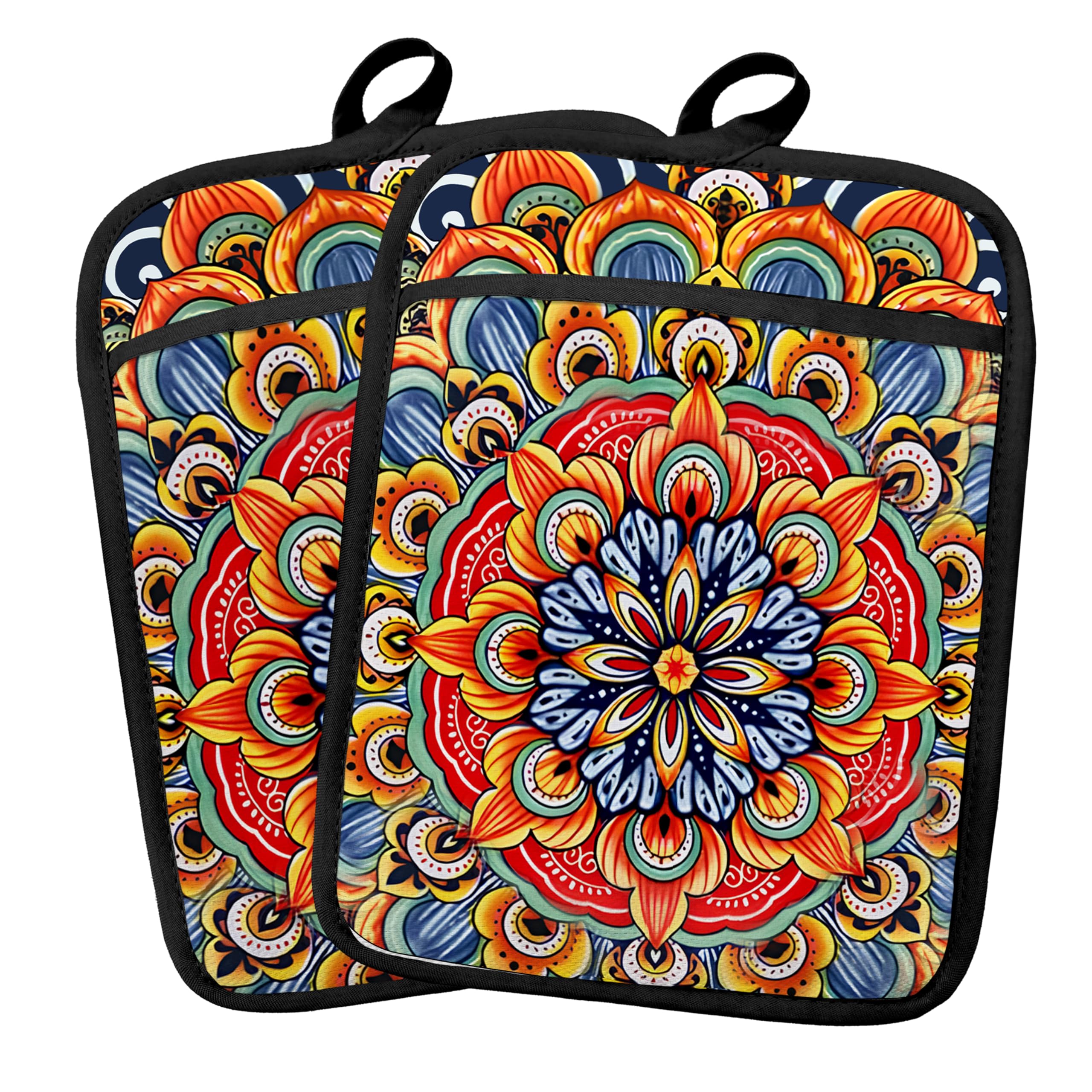 Maniques mandala floral style vintage spirituel haut de gamme