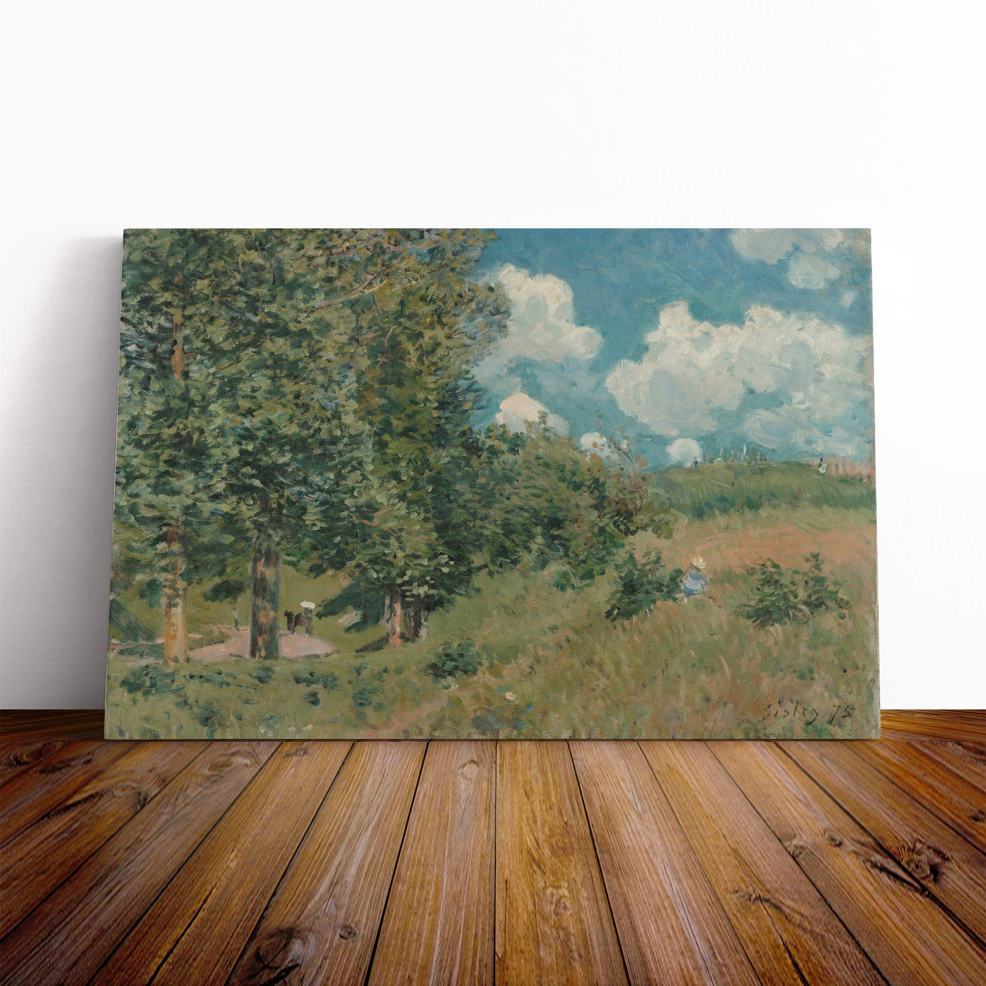 Alfred Sisley Versailles Route Canvas Print | Gallery Wrapped 30mm Frame Wall Art | 24x16 inches | Ready to Hang | Modern Picture | Living Room Bedroom Lounge Office