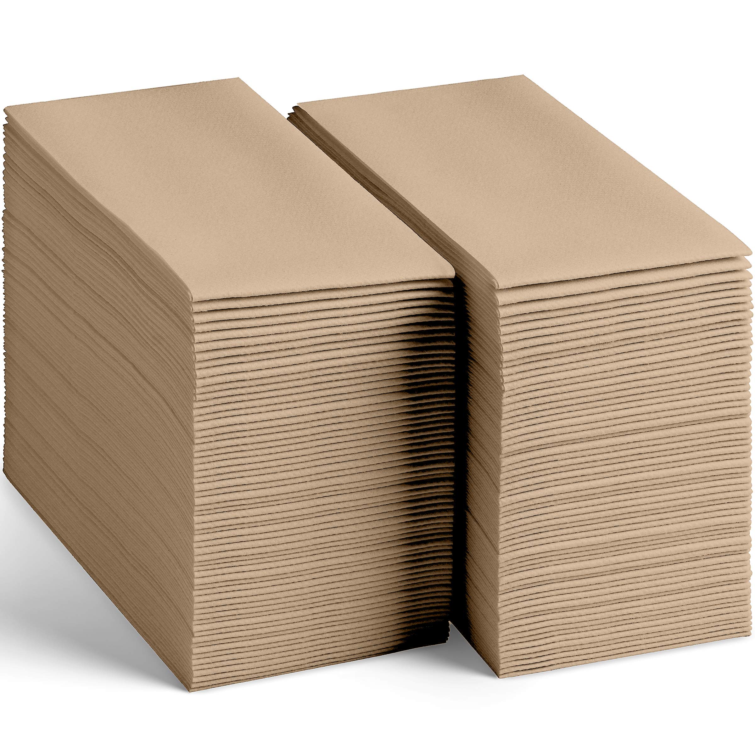 Paquete de 200 servilletas desechables de madera con tacto de lino, servilletas de papel de 12 x 17 pulgadas para bodas, baños, fiestas o eventos