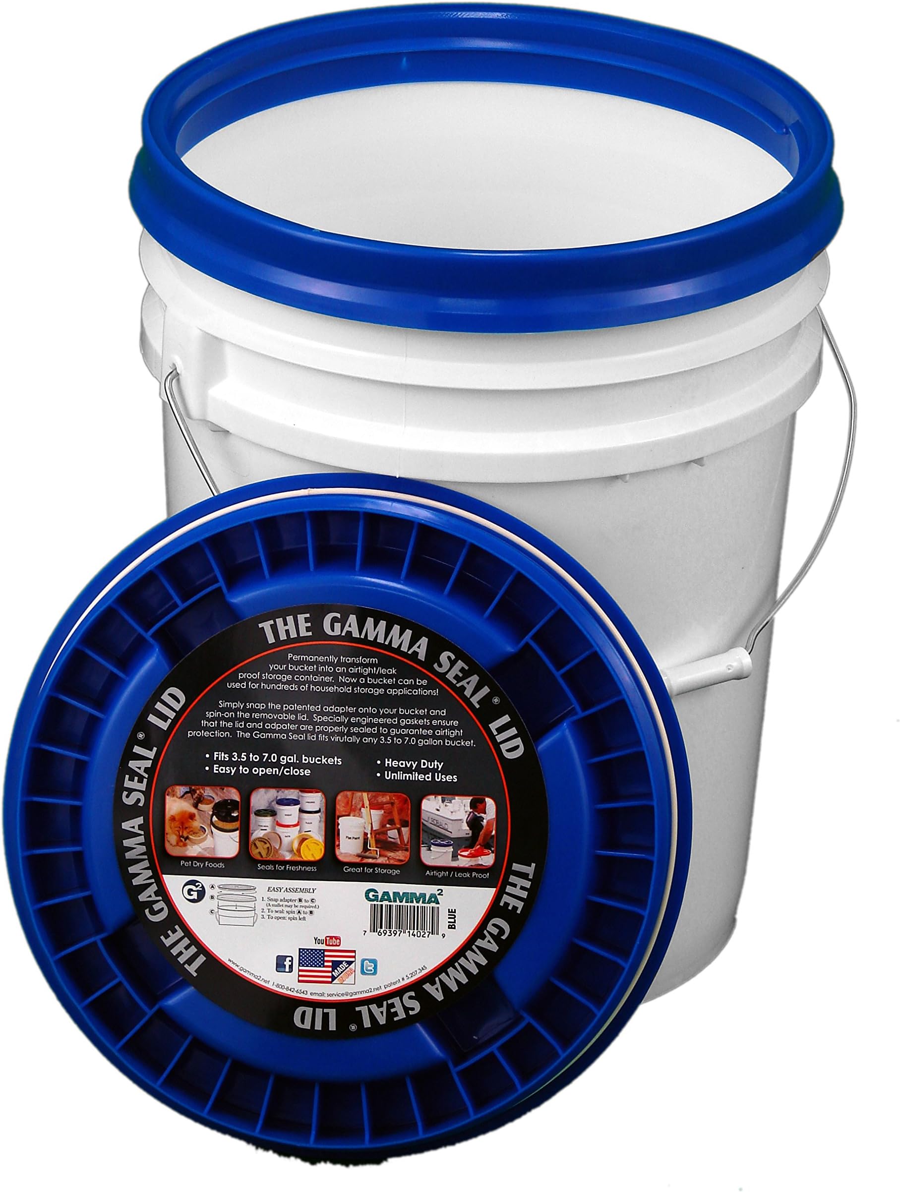 Amazon.com: Bucket Kit, 3.5 Gallon Bucket with Black Gamma Seal Screw ...