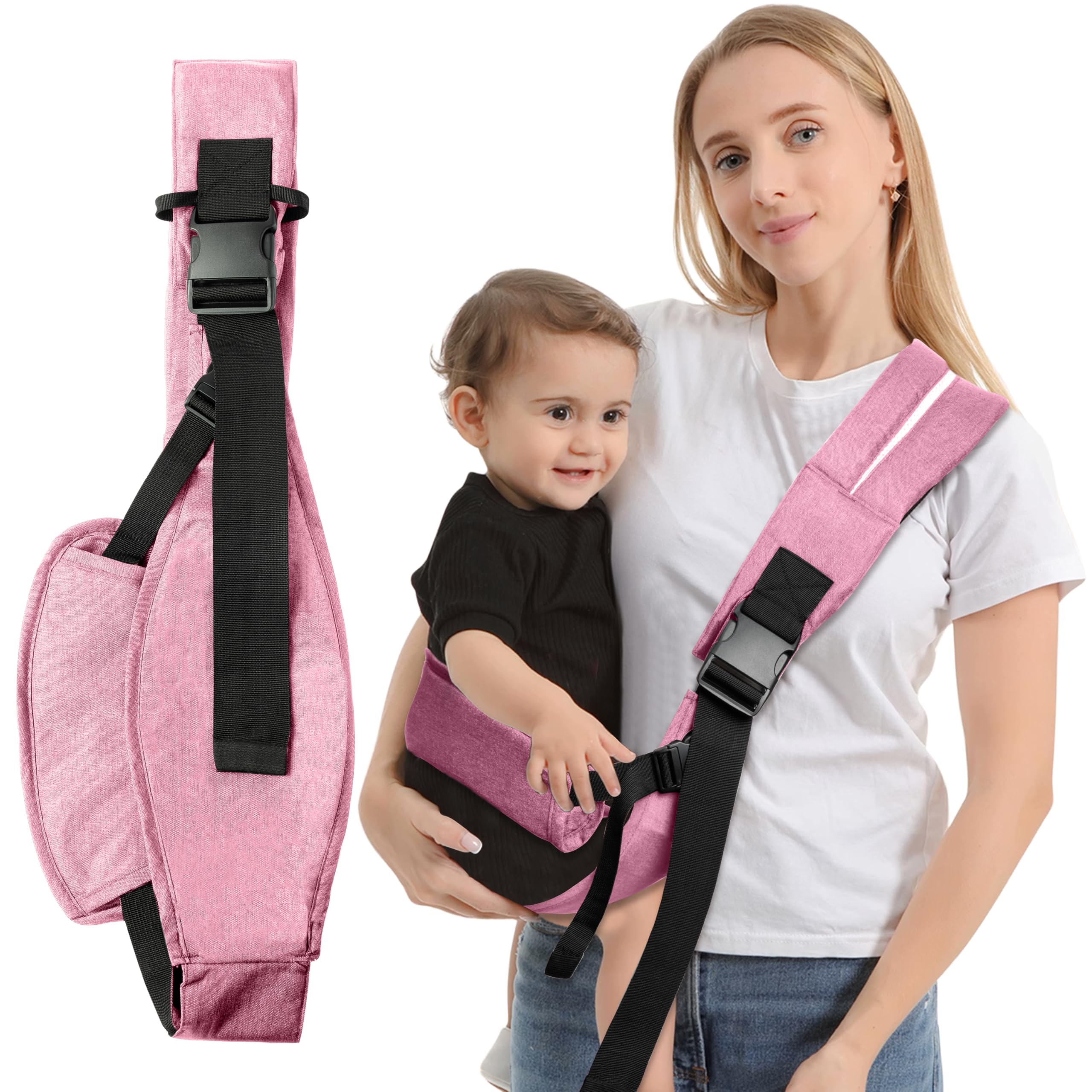 GoaePode Baby Carrier with Side Support Straps, Hands Free Adjustable Toddler Sling Carrier