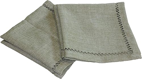 Miniatura 4 de Juego de 4 servilletas de tela bordadas con diseño vintage en blanco