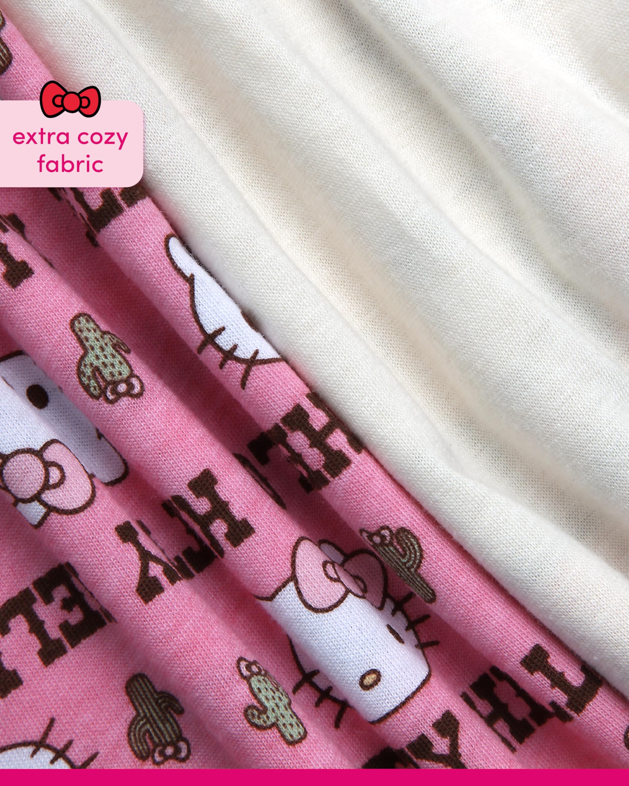 Hello Kitty Camiseta para niñas, paquete de 2 camisetas gráficas de manga corta para niñas (4-12)