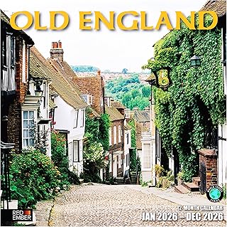 RED EMBER Old England 2026 Wall Calendar 12 Month | 12" x 24" Open | Thick & Sturdy Paper | Giftable | Calendar 2026