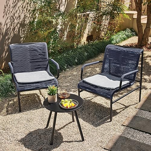 East Oak 3-Piece Patio Furniture Set, Outdoor Bistro Set with