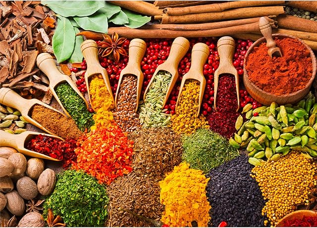 HUADADA Jigsaw puzzles for adults 1000 piece jigsaw puzzles for adults Challenging Game colorful spices and anise 70cm*50cm