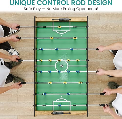 Miniatura 3 de Tamaño de la sala de juegos de mesa de futbolín de 48 pulgadas, juego de mesa de fútbol para niños y adultos, fútbol de mesa de arcade para el