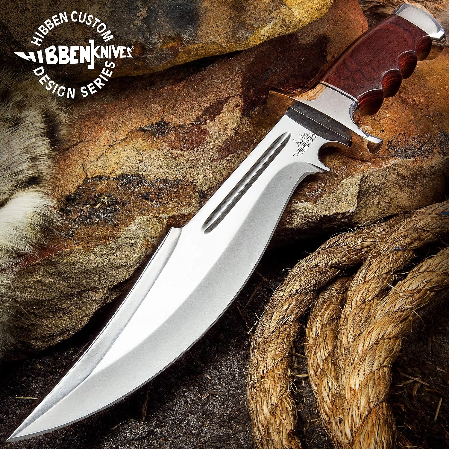 Gil Hibben Legionnaire Bowie Knife II with Leather Belt Sheath
