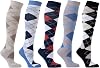 socks n socks-Women 5-Pairs Luxury Cotton Colorful Cool Fun Knee high Socks