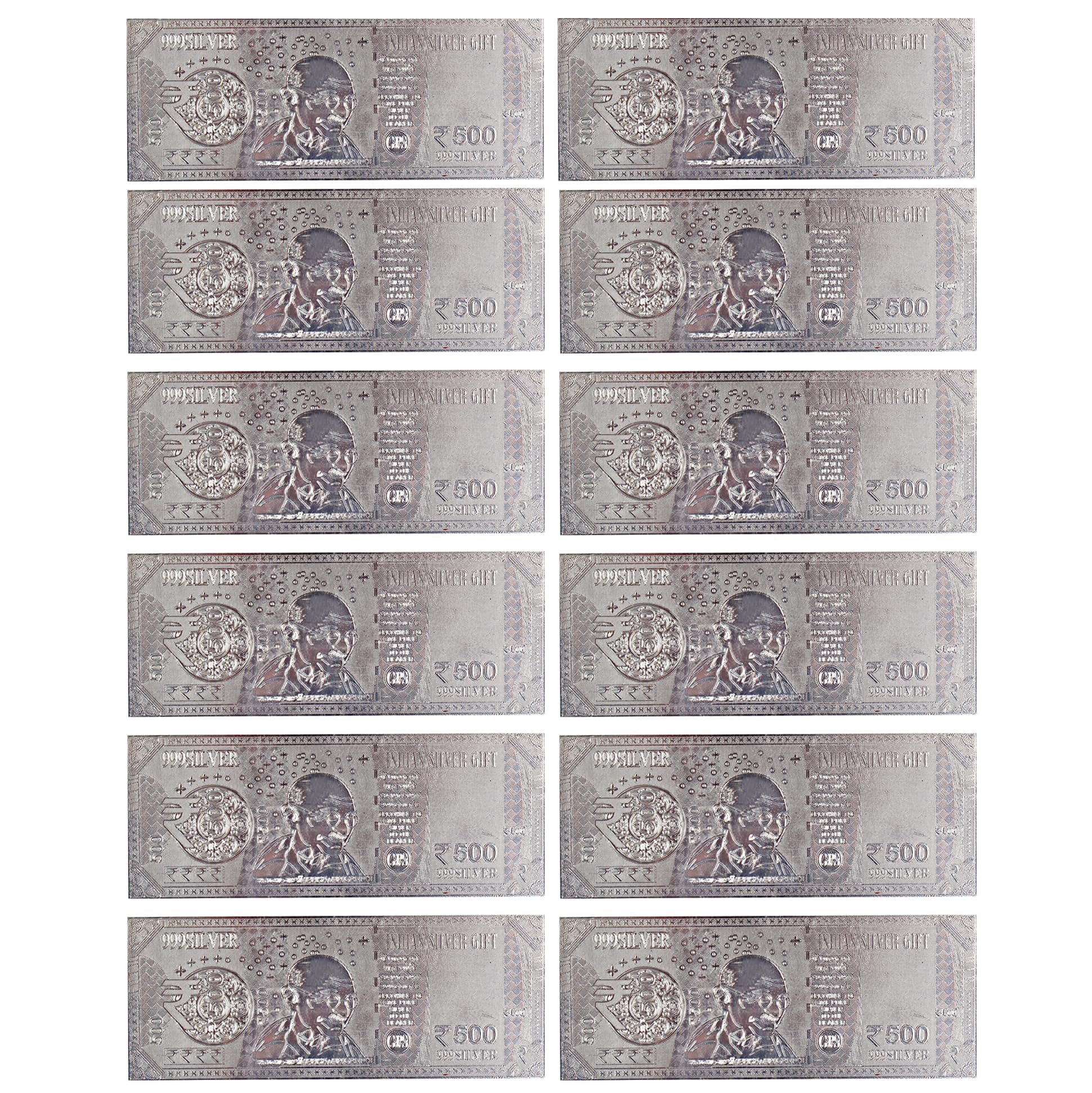 Lucky Jewellery 99.99 Silver Pure Chandi Five Hundred rupee bill Pure Fine Silver Chandi Note of Rs. 500 currency for Gifting,(Pack Of 12) (B07WSR5LJ6) Amazon Price History, Amazon Price Tracker