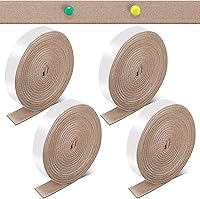 Vista 9 de Zonon 4 rollos de tiras de fieltro de 120 pulgadas con respaldo adhesivo, cintas de fieltro para muebles, rollos de tiras autoadhesivas de poliéster