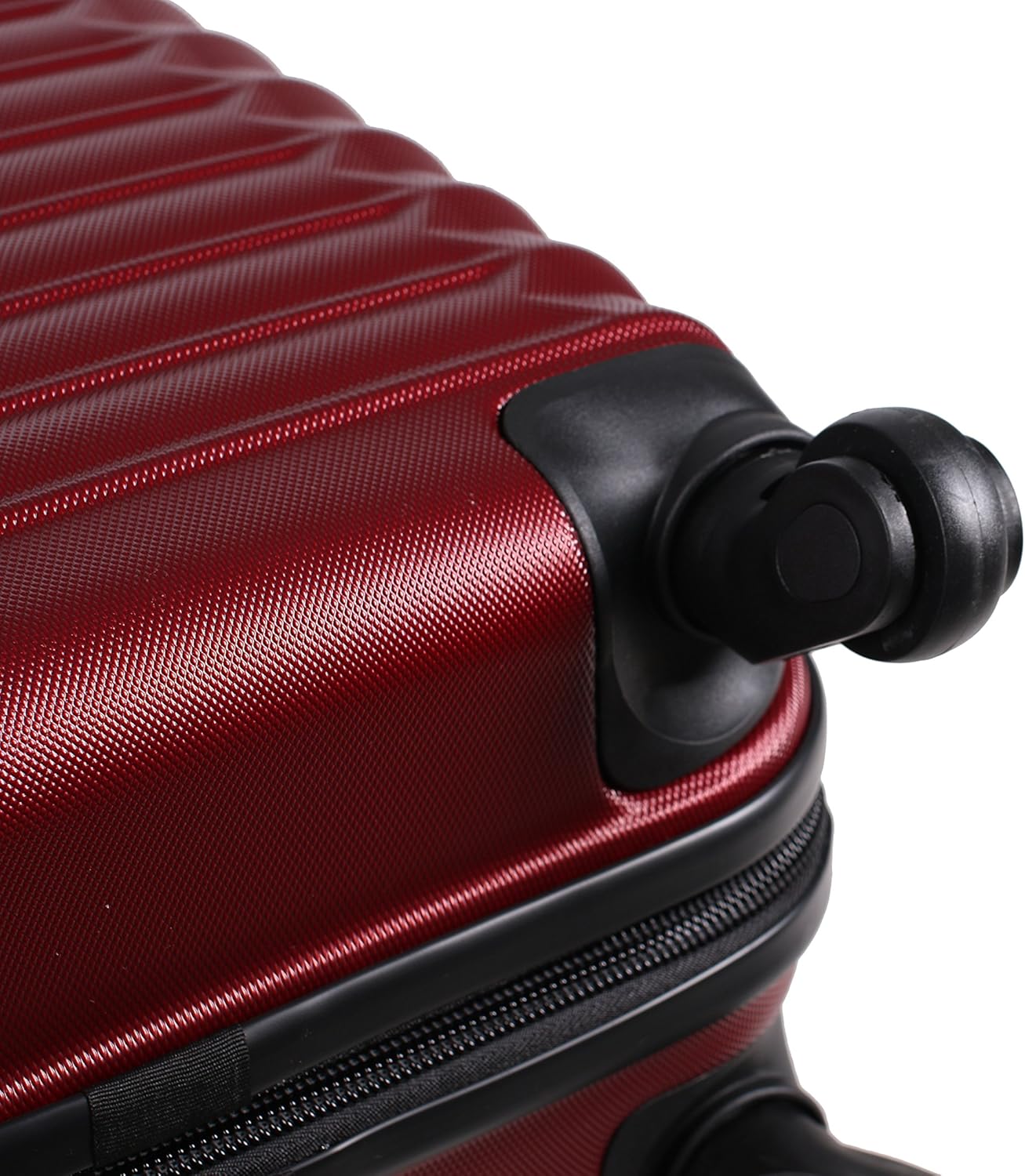review Lucas Treadlight 20 Inch Carry On Luggage Collection -Expandable Scratch Resistant (ABS + PC) Hardside Suitcase- Lightweight Durable Checked Bag With 4-Rolling Spinner Wheels (20in, Tread Burgundy)