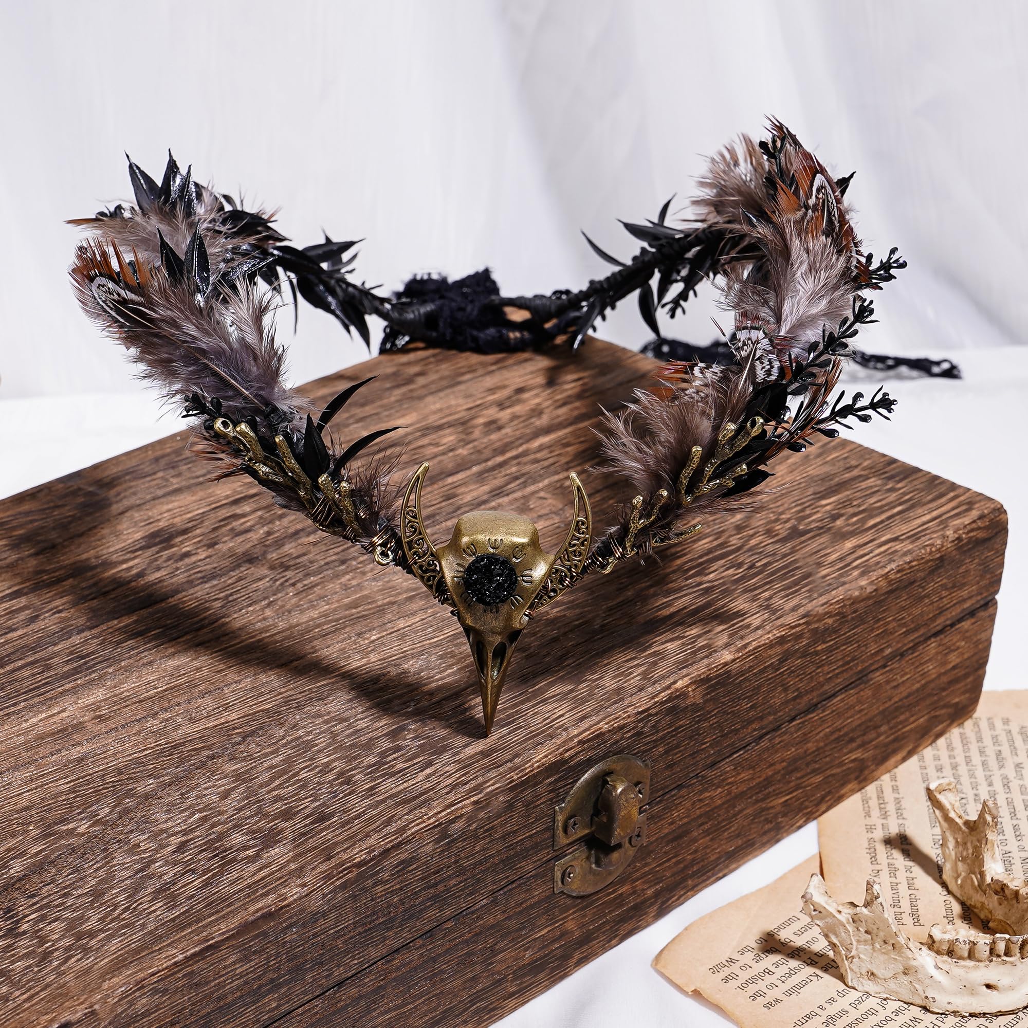 MOSTORY Gothic Handmade Adjustable Crown Headpiece for Cosplay and Festivals