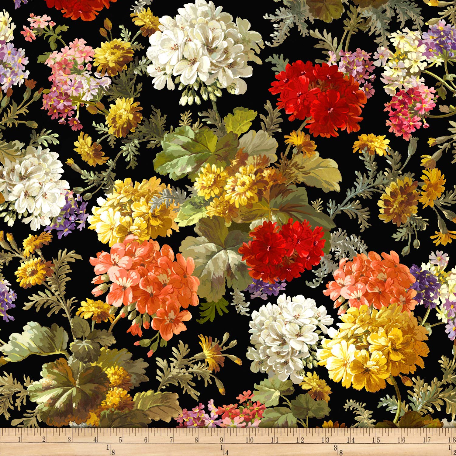 Michael Miller 0669904 Renaissance Black Fabric Fabric, Black, By