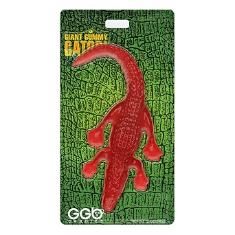 Giant Gummy Gator - Delicious, Satisfying Candy Creation with Big Flavor from GGB Candies! Cherry, 12 Ounce