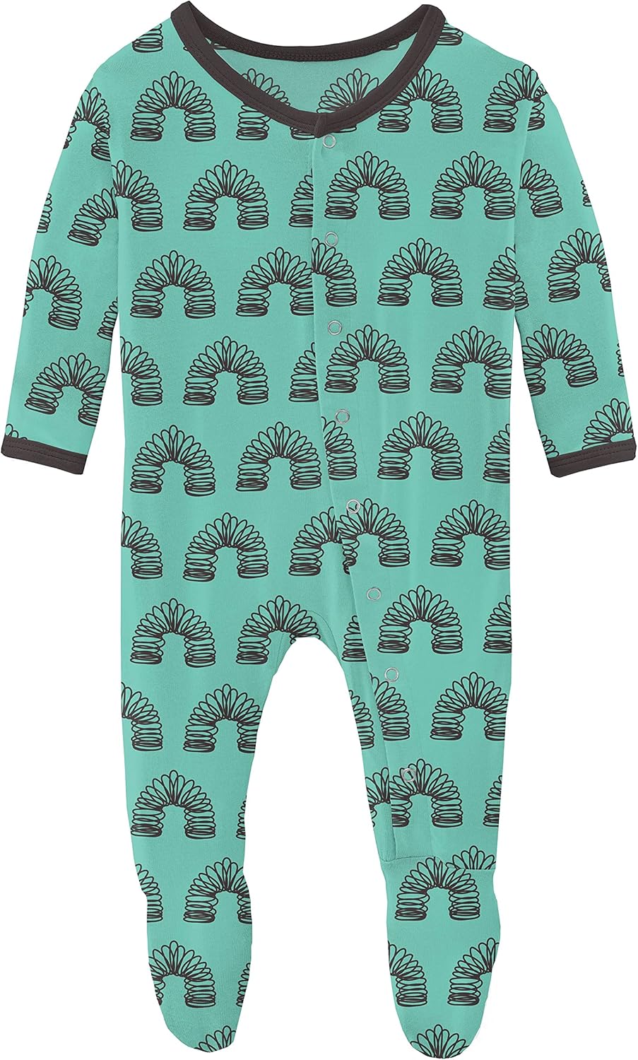 KicKee Pants Print Footies with Snaps, Super Soft One-Piece Jammies, Viscose from Bamboo Sleepwear for Babies