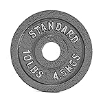 CAP Barbell Olympic 2-Inch Weight Plate, GRAY 10 LBS