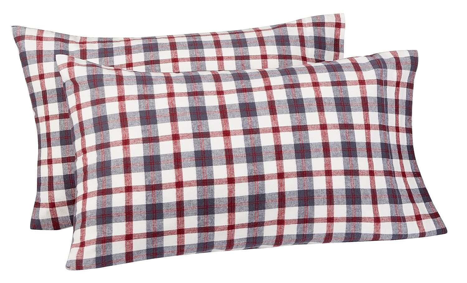 Buy AmazonBasics Pinzon 160 Gram Plaid Flannel Pillowcases Standard