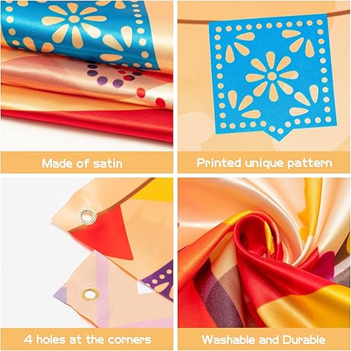 Miniatura 3 de Cartel para puerta de fotos de fiesta, decoración de fiesta, divertido y grande de tela mexicana del Cinco de Mayo, accesorio para fotos, fiesta de