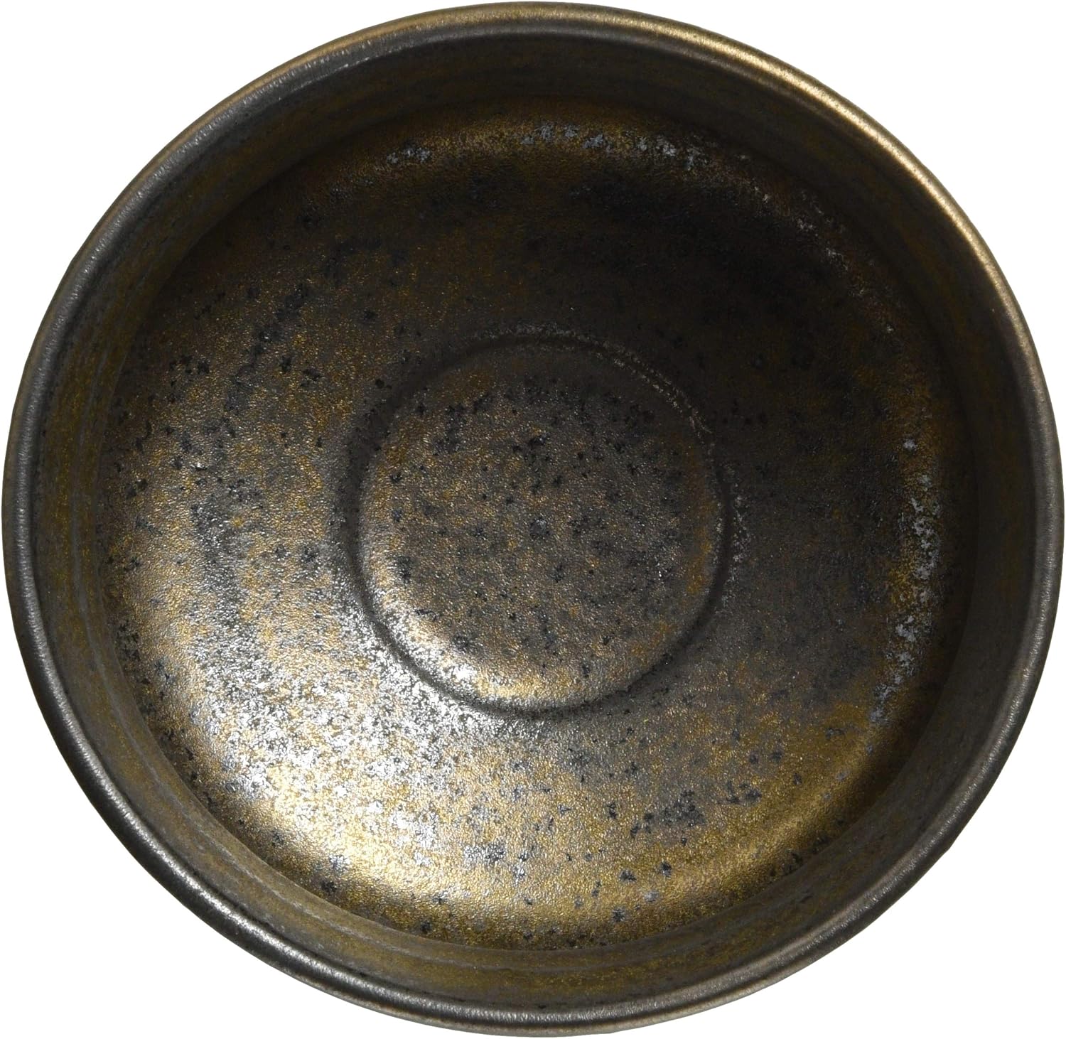 Mino Ware 591-17 Matcha Bowl, Pestle-shaped, Oxidized Black