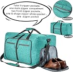 AIFI 65L/85L/115L Foldable Travel Duffle Bag, Lightweight Checked Luggage with Shoe Compartment, Water-Resistant Weekender Overnight Bag for Men & Women