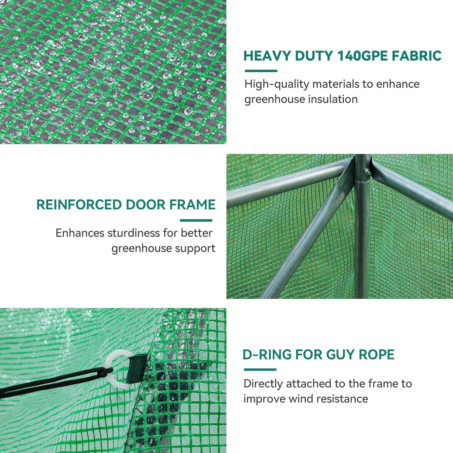 Greenhouse Fabric and Frame Details