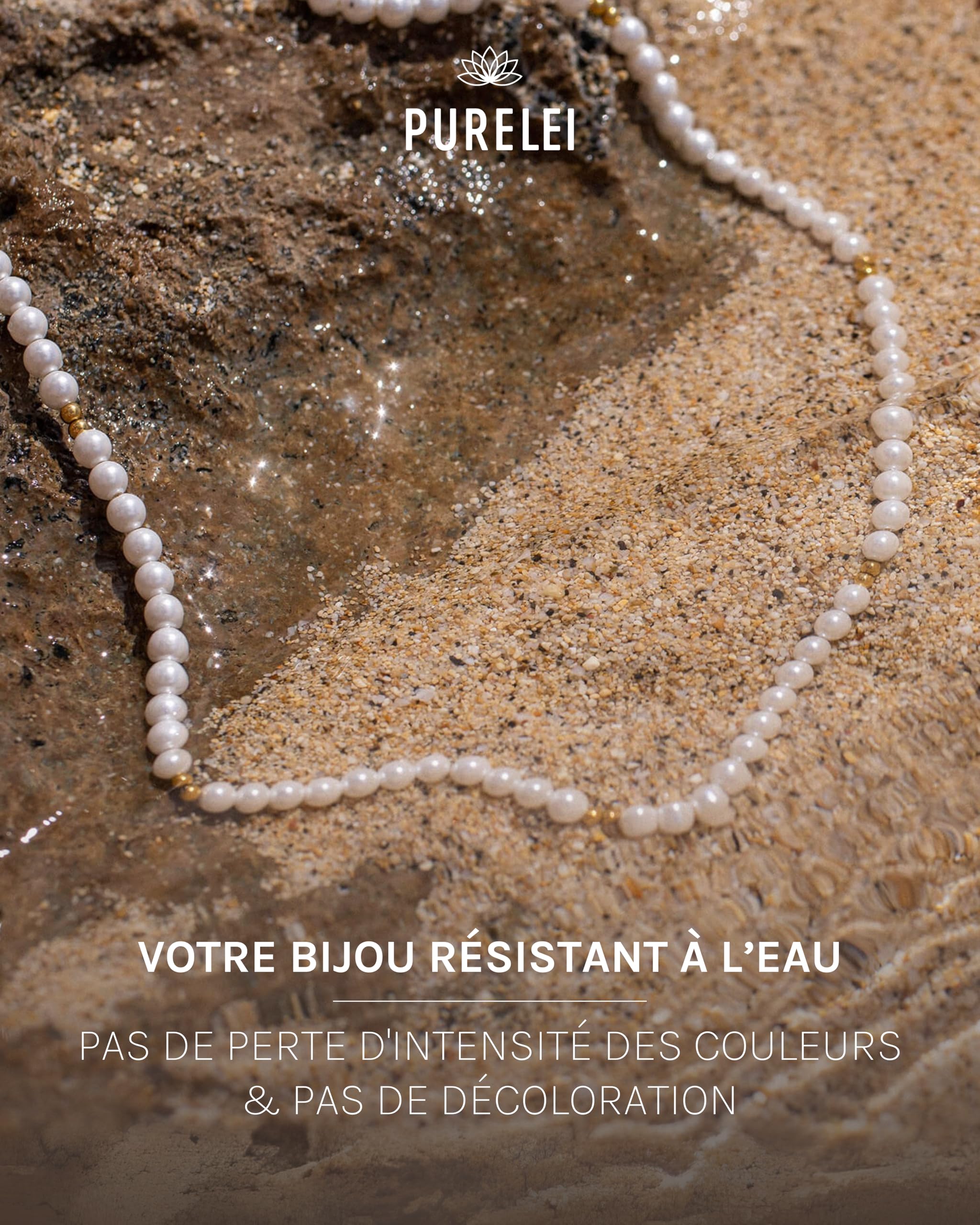 Purelei Finesse Bijou pour Femmes – Collier pour Femmes en Acier Inoxydable Durable – Résistant à l'Eau – Longueur réglable 40-45 cm – Collier pour votre style