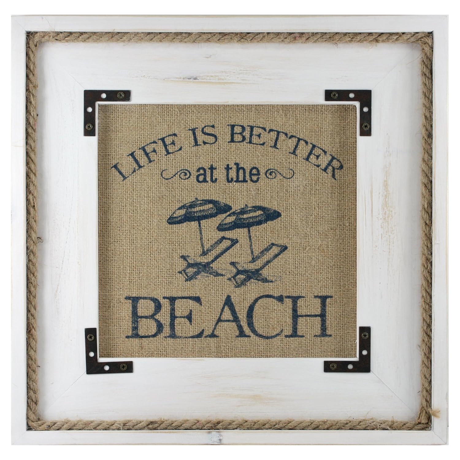 Buy Fetco Home Décor Ripple Better at the Beach Wall Art, 12.5" x 12.5