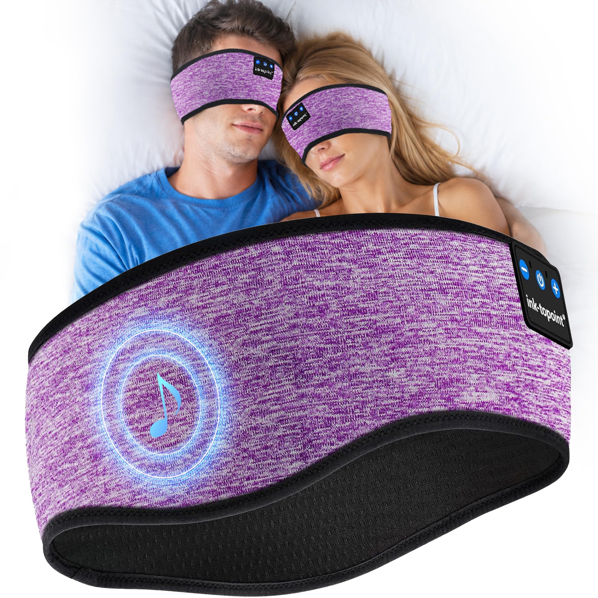 Schlafkopfhörer Bluetooth,Schlaf Kopfhörer Stirnband Bluetooth 5.4 Kopfhörer Geschenk für Männer/Frauen mit Ultradünnen HD Stereo Lautsprecher für Sport,Schlafen,Reisen,Meditation,Entspannen