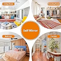 Vista 7 de self Espejo de pie de longitud completa de 65 x 22 pulgadas, marco de aleación de aluminio de metal con soporte de pie, colgado o apoyado contra