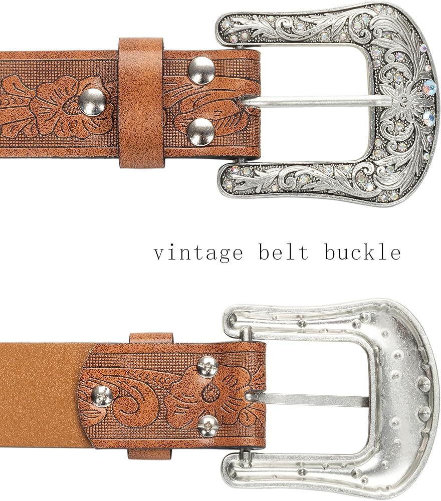 TYXHXTF Ceinture Élégante En Cuir Strass, Clouté, Y2k Pour Robe, Jeans, Femme Et Homme